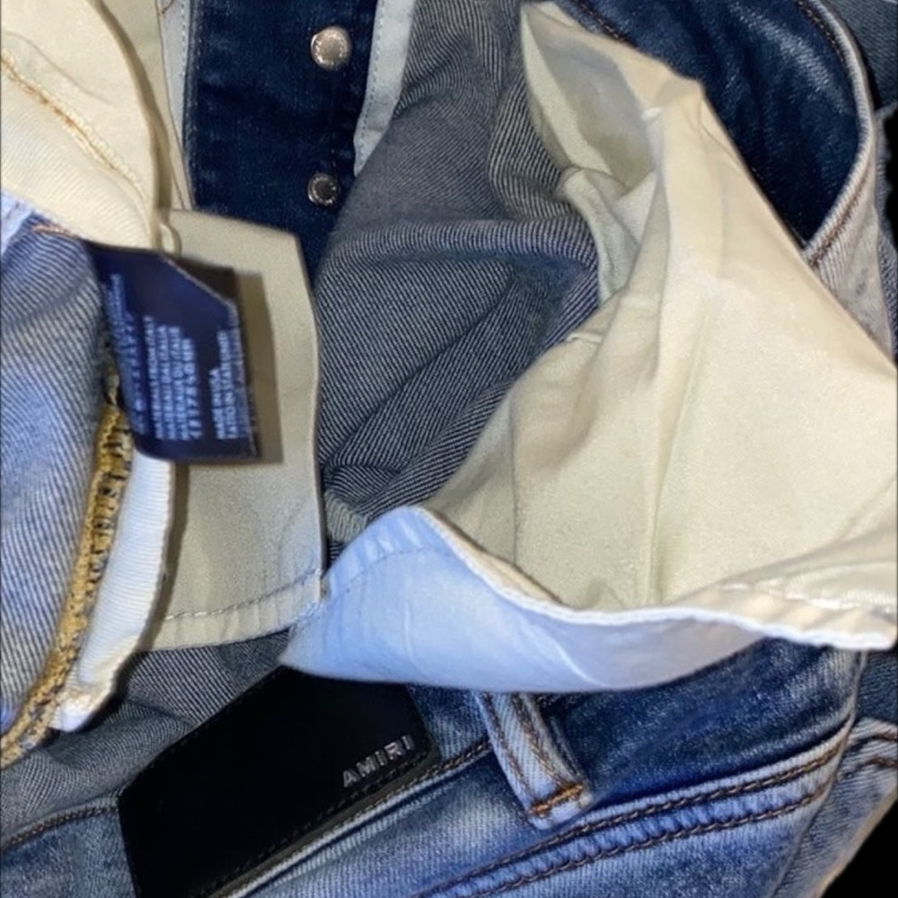 Nwot jeans by Amiri paisley clay indigo nwot size 32w inseam 33 authentic Italy! - Picture 7 of 17